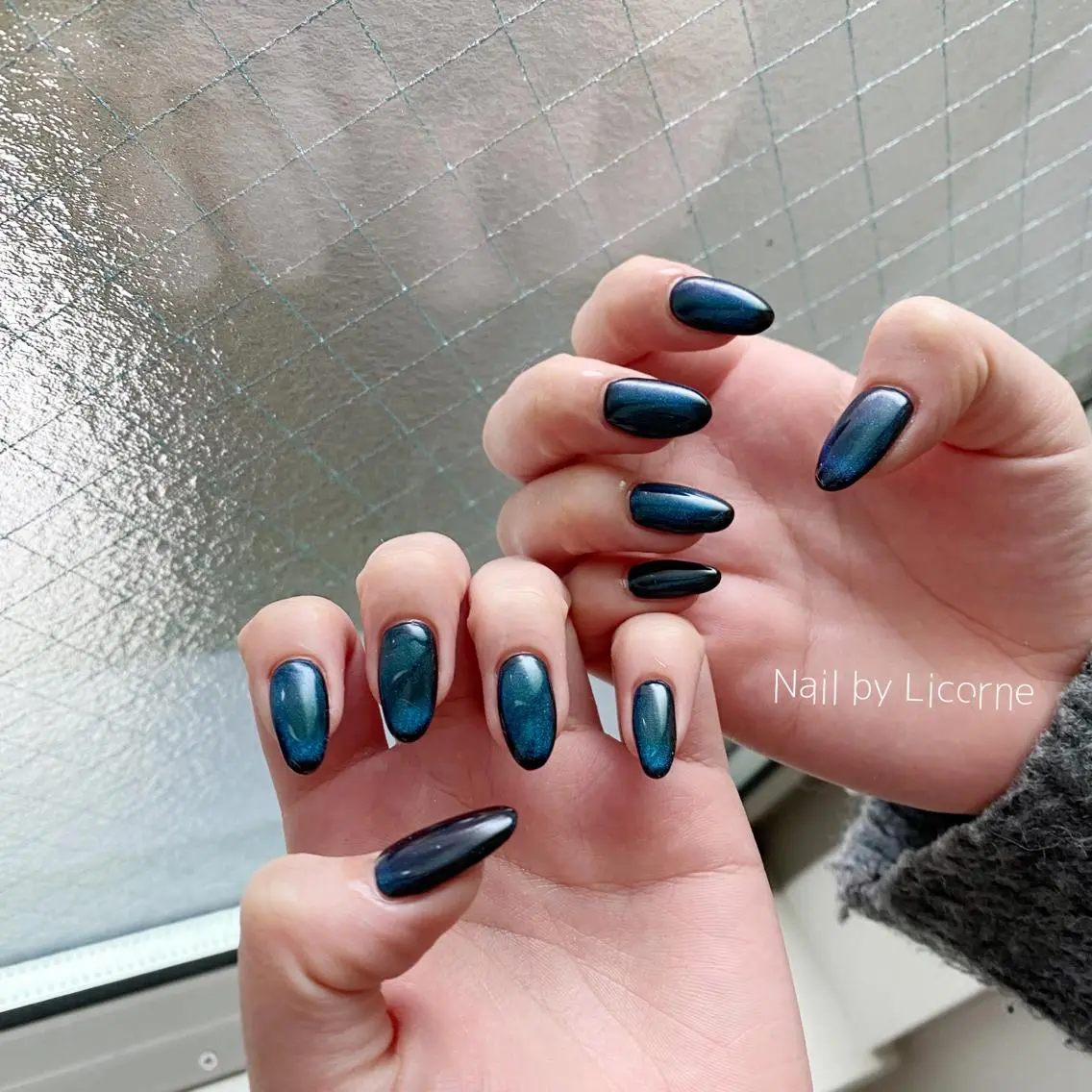 ネイル アートネイル オーロラネイル フレンチネイル 氷ネイル・うるうるネイル マグネットネイル ハンドネイル Nail by Licorneのネイルデザイン