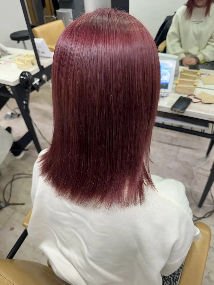 【🎀ピンクカラー限定🎀】ダブルカラー+トリートメント(イルミナカラー込!!)の写真