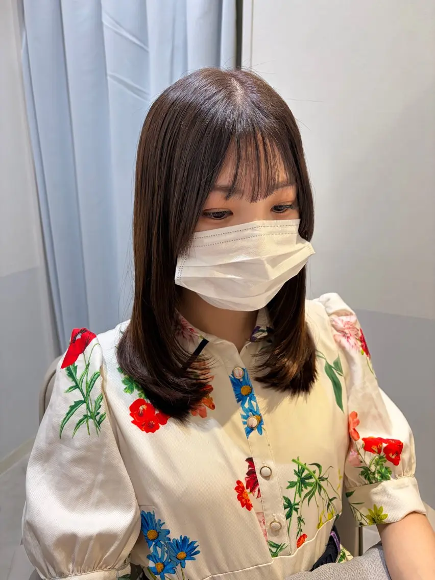 セミロング カラー 韓国風ヘア レイヤーカット カット ヘアカラー トリートメント 韓国ヘア•艶カラー 飛鳥　薫のヘアスタイル