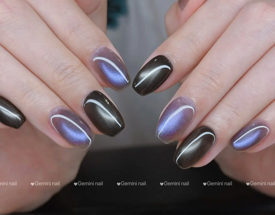 ネイル マグネットネイル Gemini nail.Yukiのネイルデザイン