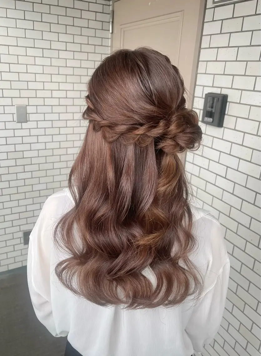 ロング ヘアアレンジ ヘアセット 参列♡デートゆるふわ ヘアメイク🎀みゆうのヘアスタイル