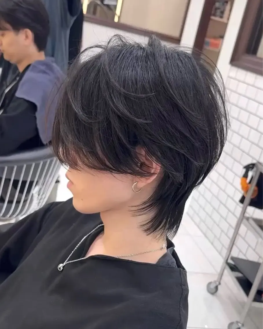 パーマ メンズ カット パーマ 高崎 堅心のヘアスタイル