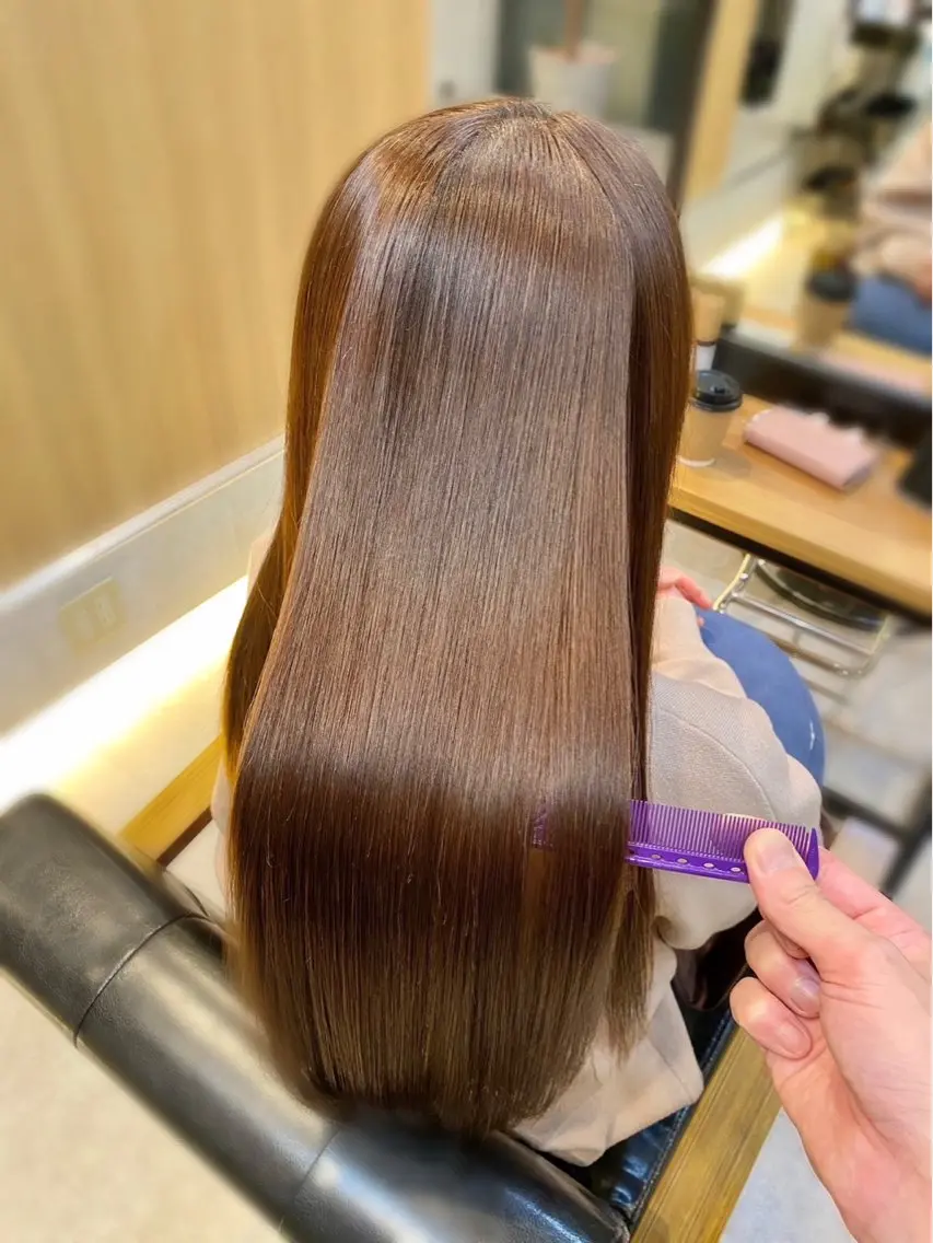 ロング カット 縮毛矯正 Free 増山太亮のヘアスタイル