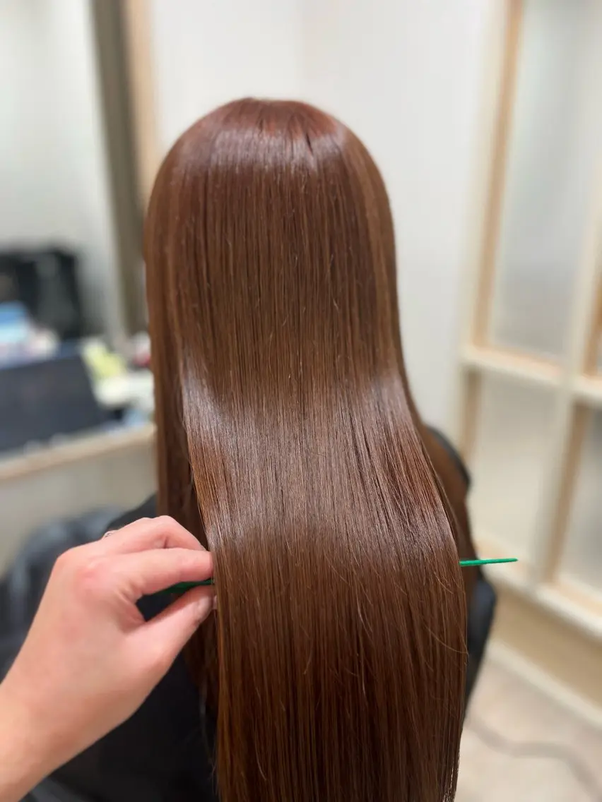 ロング カット ヘアカラー 縮毛矯正 トリートメント 髪質改善/レイヤー カット🩵Ami🩵のヘアスタイル