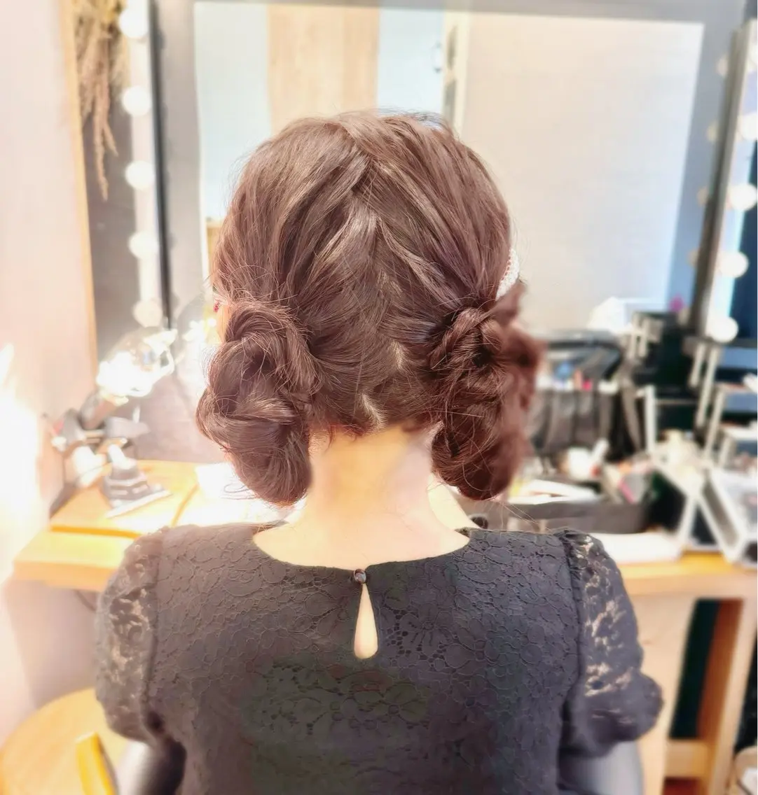 セミロング ヘアセット 札幌円山ヘアメイク/ バーガスのヘアスタイル