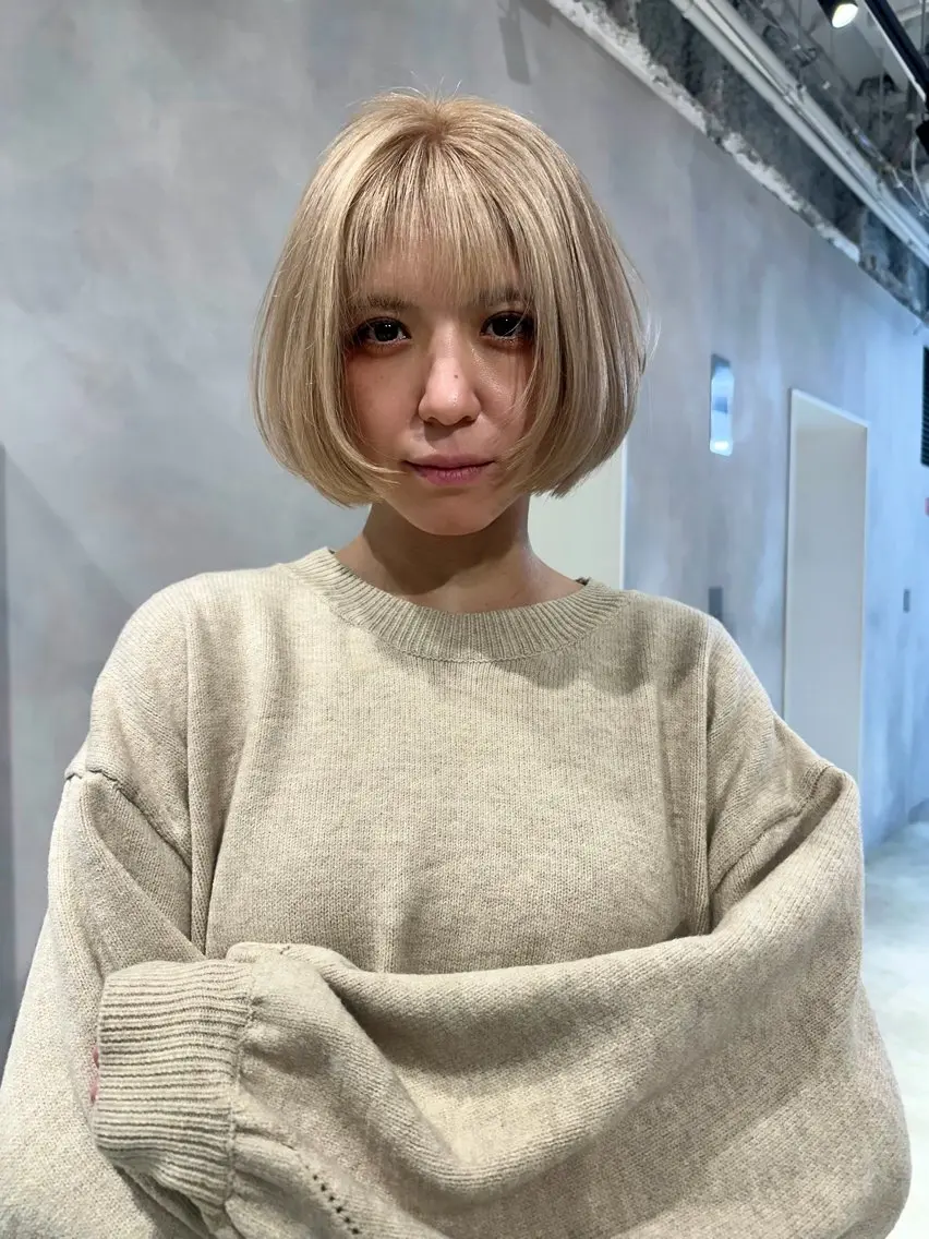 ショート カラー カット ヘアカラー トリートメント ブリーチ特化🌻 ショート/akaneのヘアスタイル