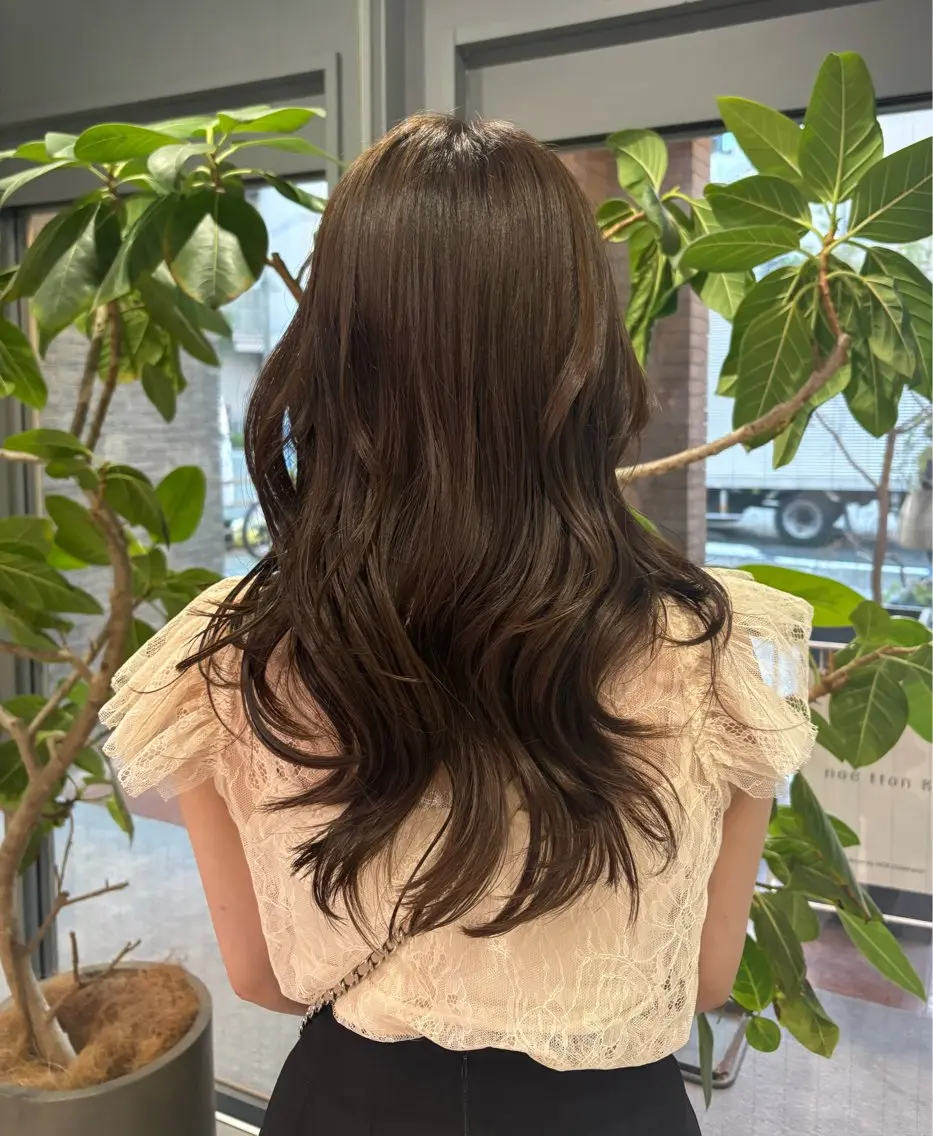 ロング カラー ブリーチ ブラウンカラー ロング ヘアカラー 名駅/透明感カラー/ 髪質改善/さや🍓のヘアスタイル