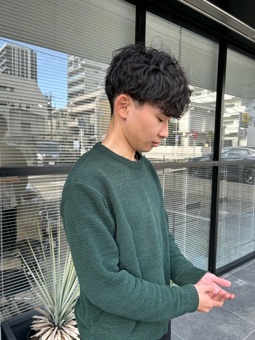 メンズ メンズパーマ カット 鈴木 よつはのヘアスタイル