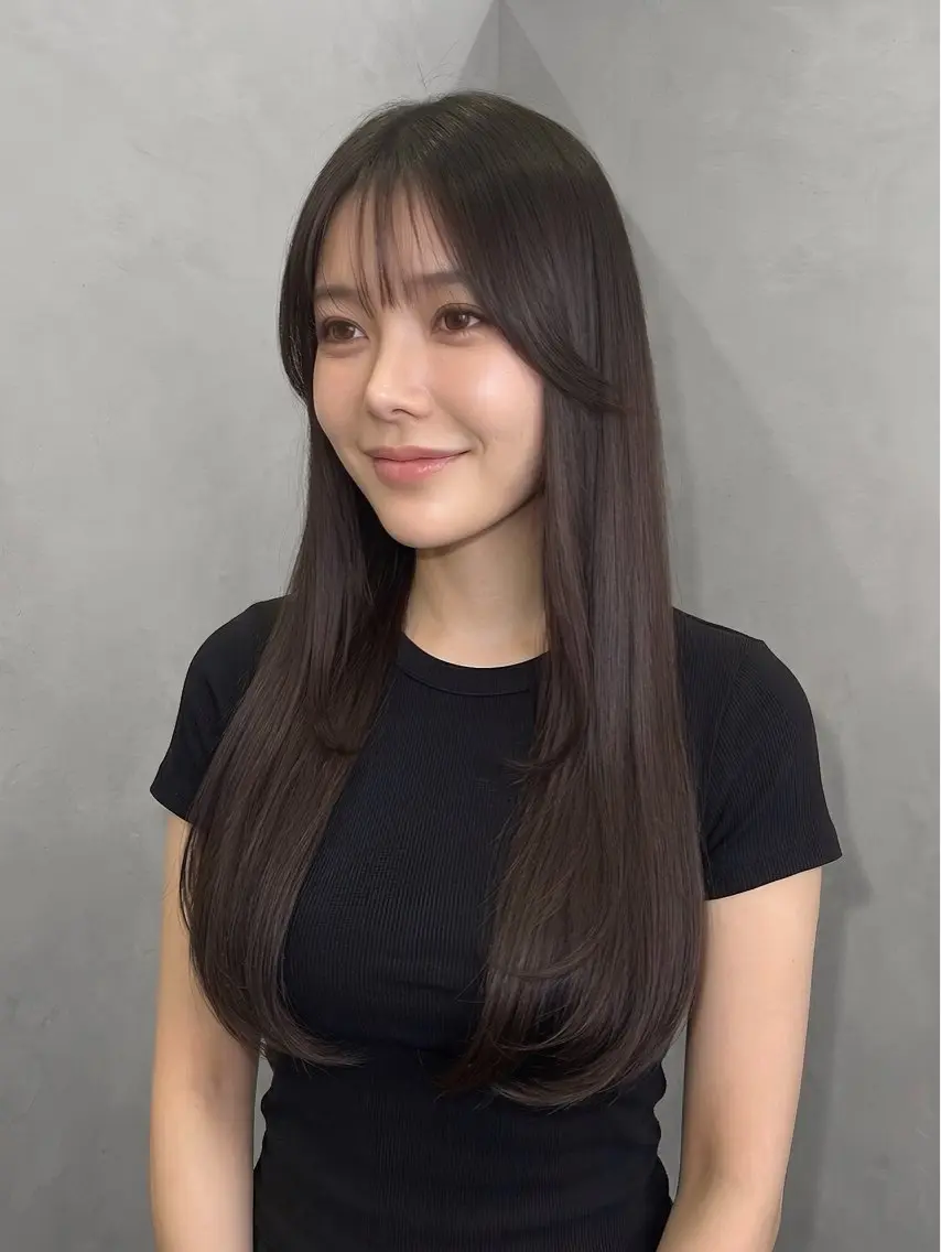 ロング カラー ベージュカラー ブリーチ ブラウンカラー ショコラブラウン ショコラグレージュ 吉田勇人🩶レイヤー •透明感カラー•暗髪のヘアスタイル