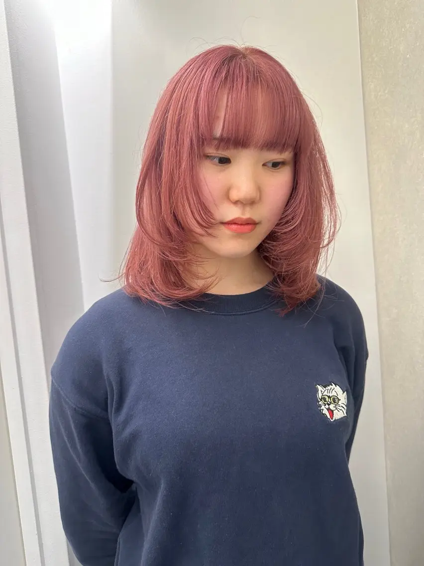 セミロング ヘアカラー 韓国ヘアメンズ・レデ ィース特化ミクのヘアスタイル