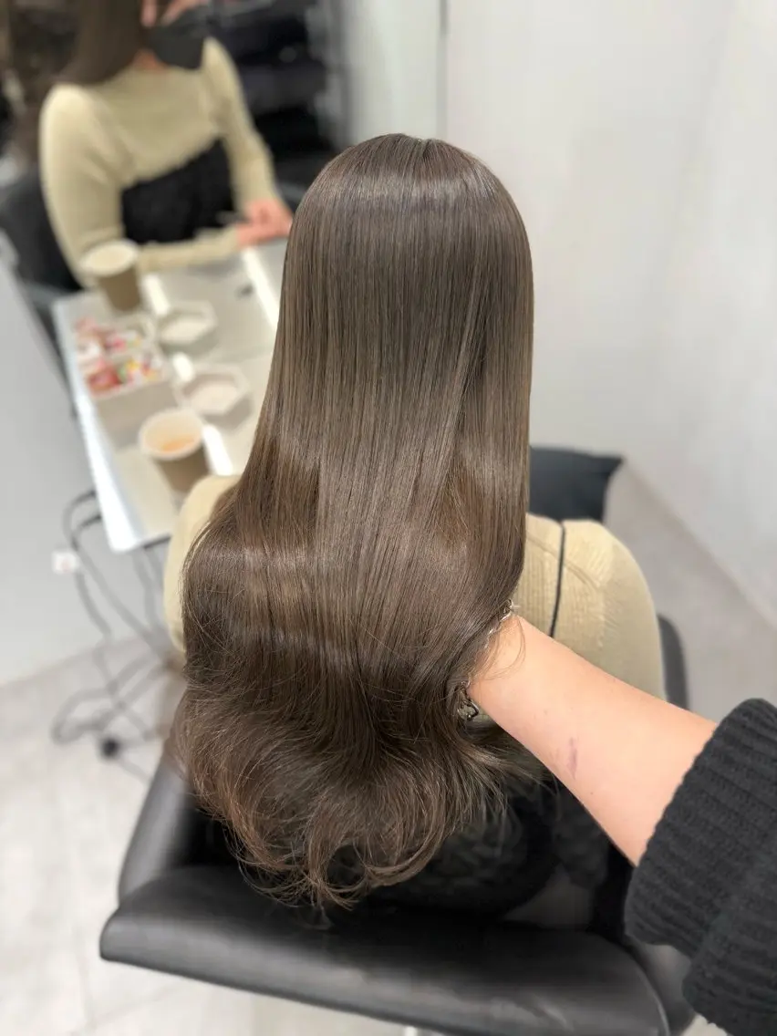 ロング 髪質改善 ヘアカラー 髪質改善× ブリーチなしyutoのヘアスタイル