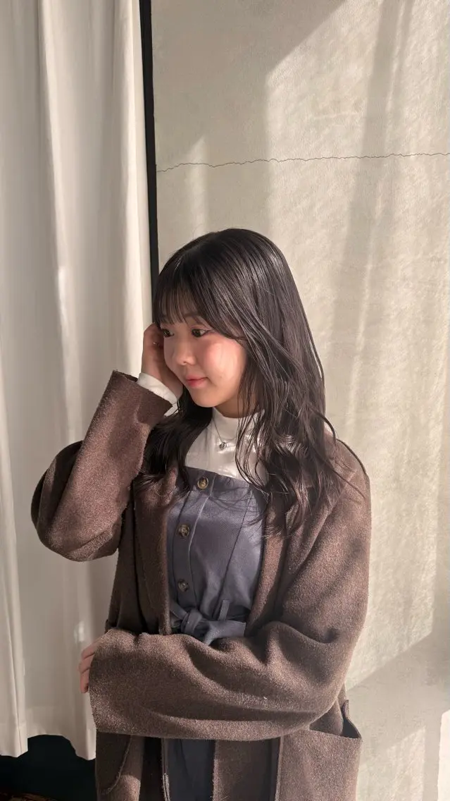 ロング カラー グレージュ ラベンダーカラー ラベンダーグレージュ ラベンダーグレー rimi ／透明感カラーのヘアスタイル