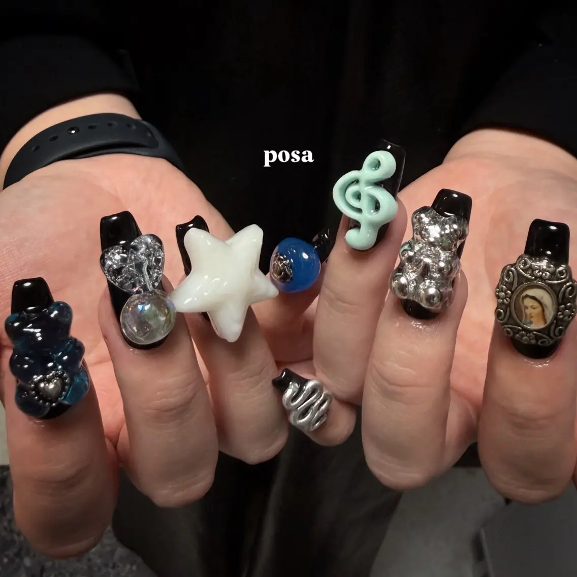 ネイル シンプルネイル ハンドネイル posa nail モエミのネイルデザイン