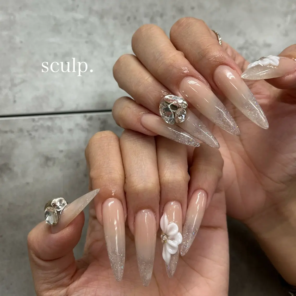 ネイル スカルプネイル ハンドネイル tener 🧋yume🧋のネイルデザイン