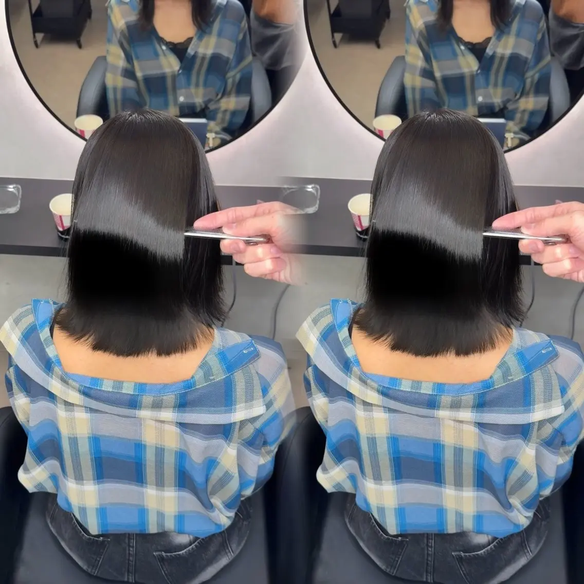 ミディアム カラー ヘアアレンジ カット ヘアカラー 縮毛矯正 トリートメント 新宿 /髪質改善/ レイヤー/ヒュウガのヘアスタイル