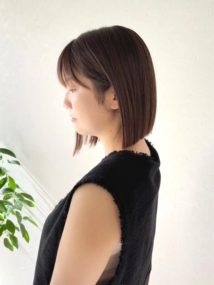 ミディアム ヘアカラー トリートメント 🧸🤍船橋/ボブ /toto.Momoのヘアスタイル