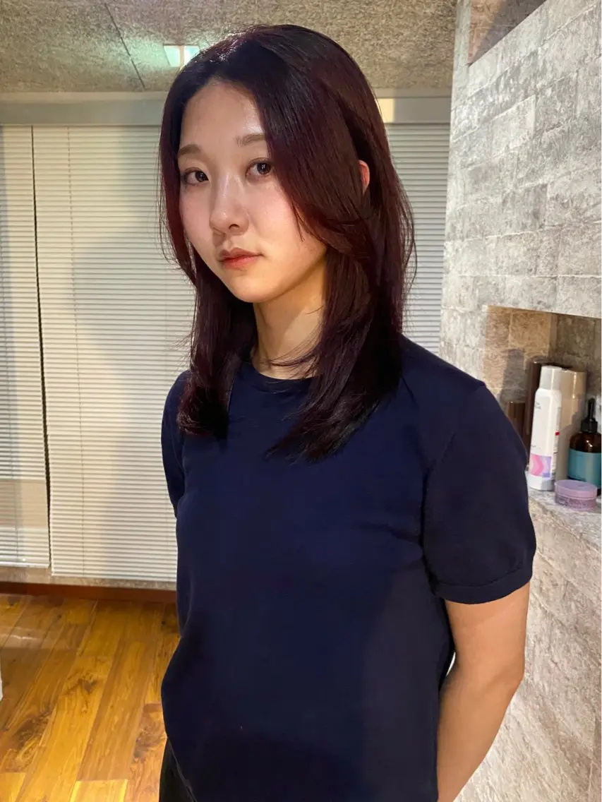 ミディアム カラー カット ヘアカラー 縮毛矯正 トリートメント mai / linoah˚✧のヘアスタイル