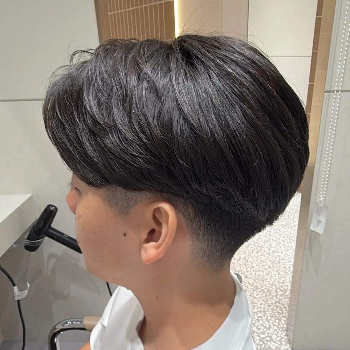 ミディアム メンズ カット パーマ ヘアセット 新宿メンズカット/ パーマ/岩田進一のヘアスタイル