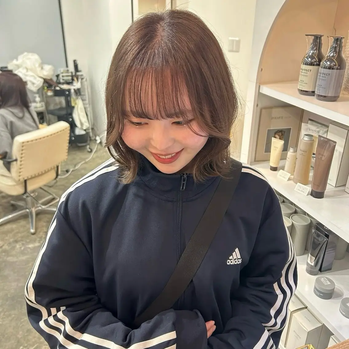 ショート カラー ベージュカラー ヘアカラー カットモデル୨୧大阪 梅田タカシマリナ♡のヘアスタイル