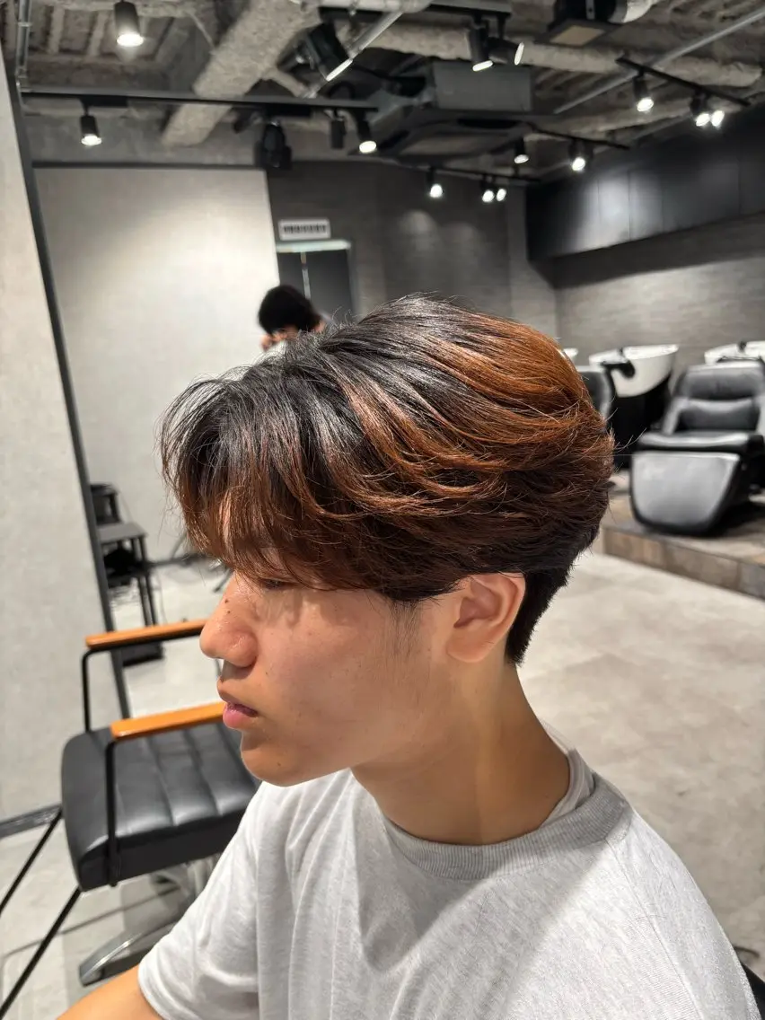 メンズ センターパート カット メンズ専門店NEXT NEO パーマ特化のヘアスタイル