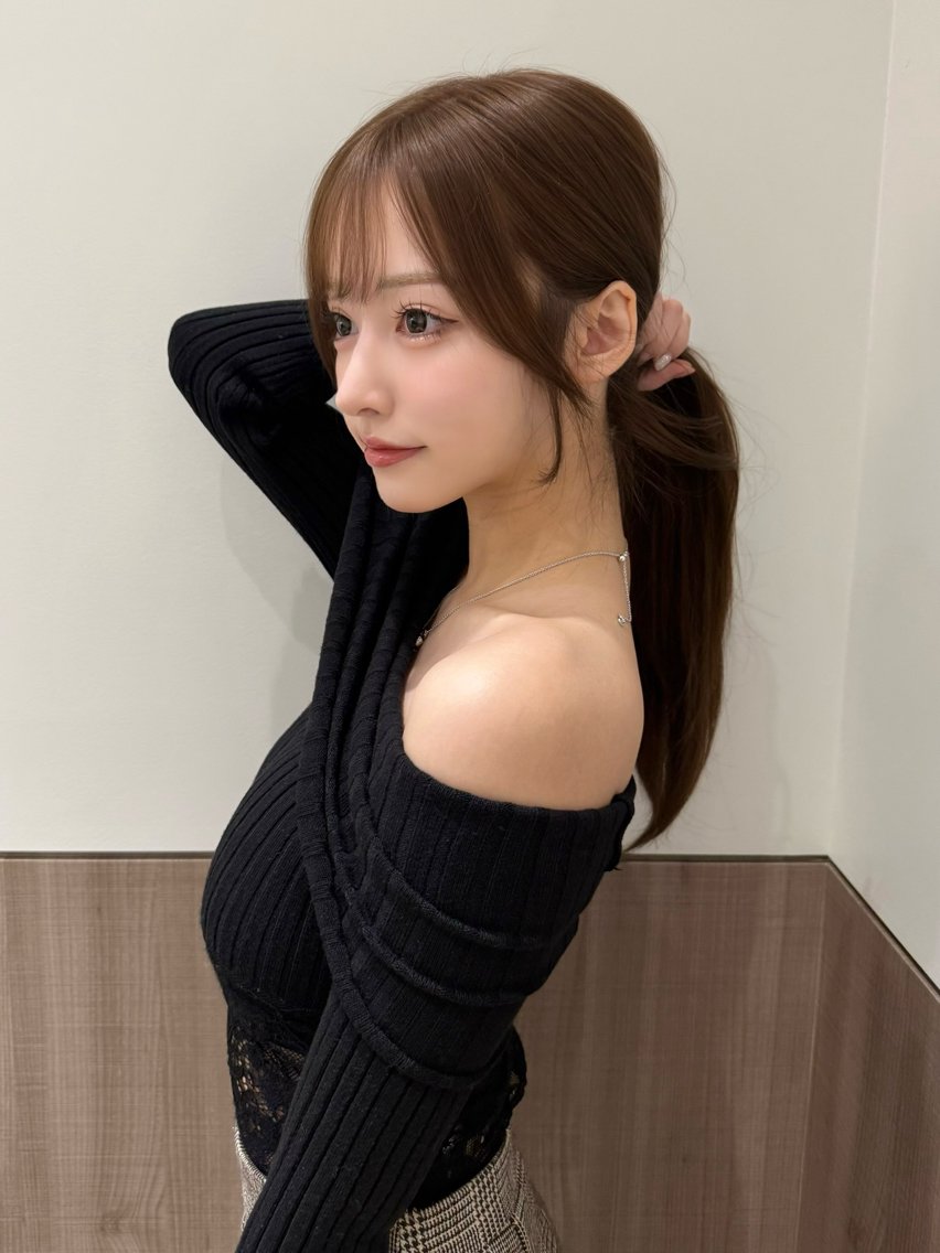 ロング カラー カット 上品ヘア🤍顔周り/ 前髪カット/林遼一郎のヘアスタイル