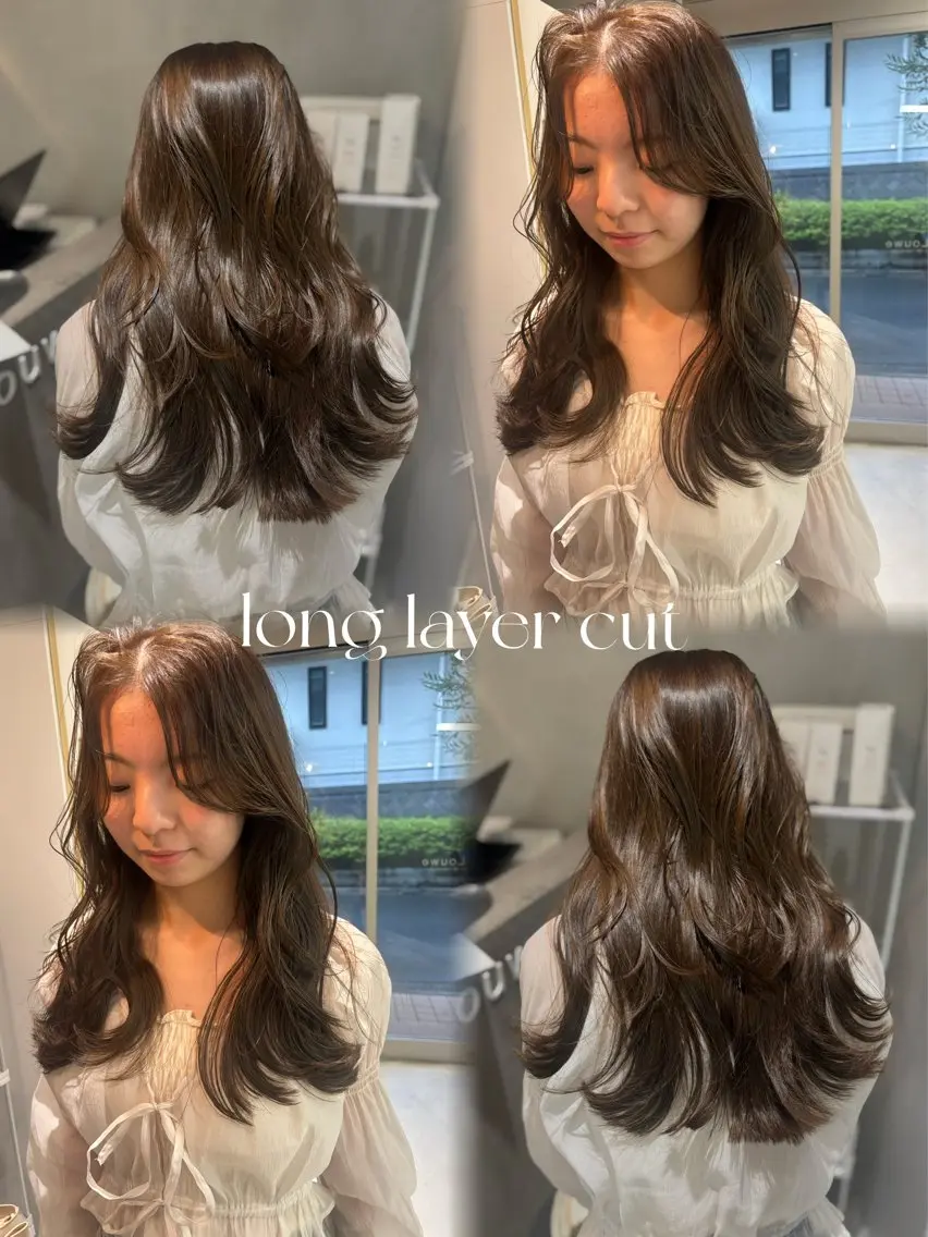ロング レイヤーカット まお♡レイヤーカット ×色っぽstyleのヘアスタイル