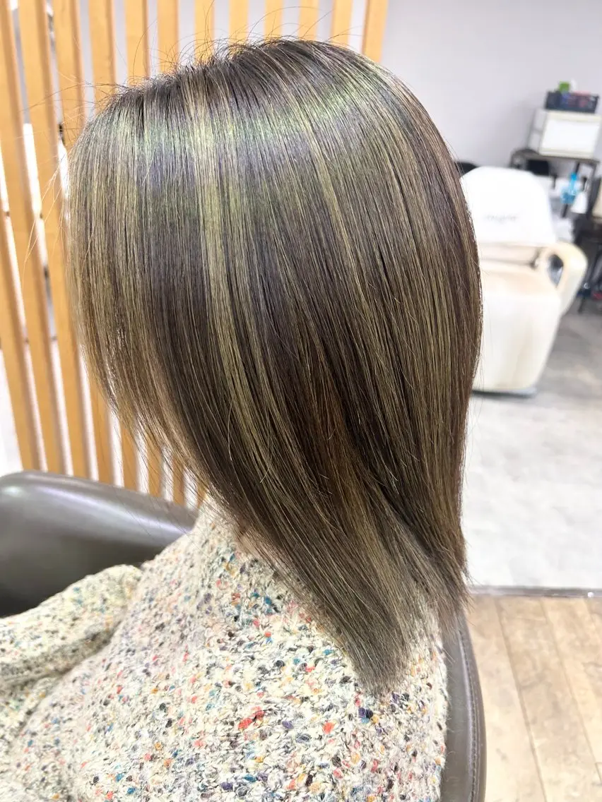 セミロング カラー ヘアカラー archange 齋藤旭冶/川口のヘアスタイル