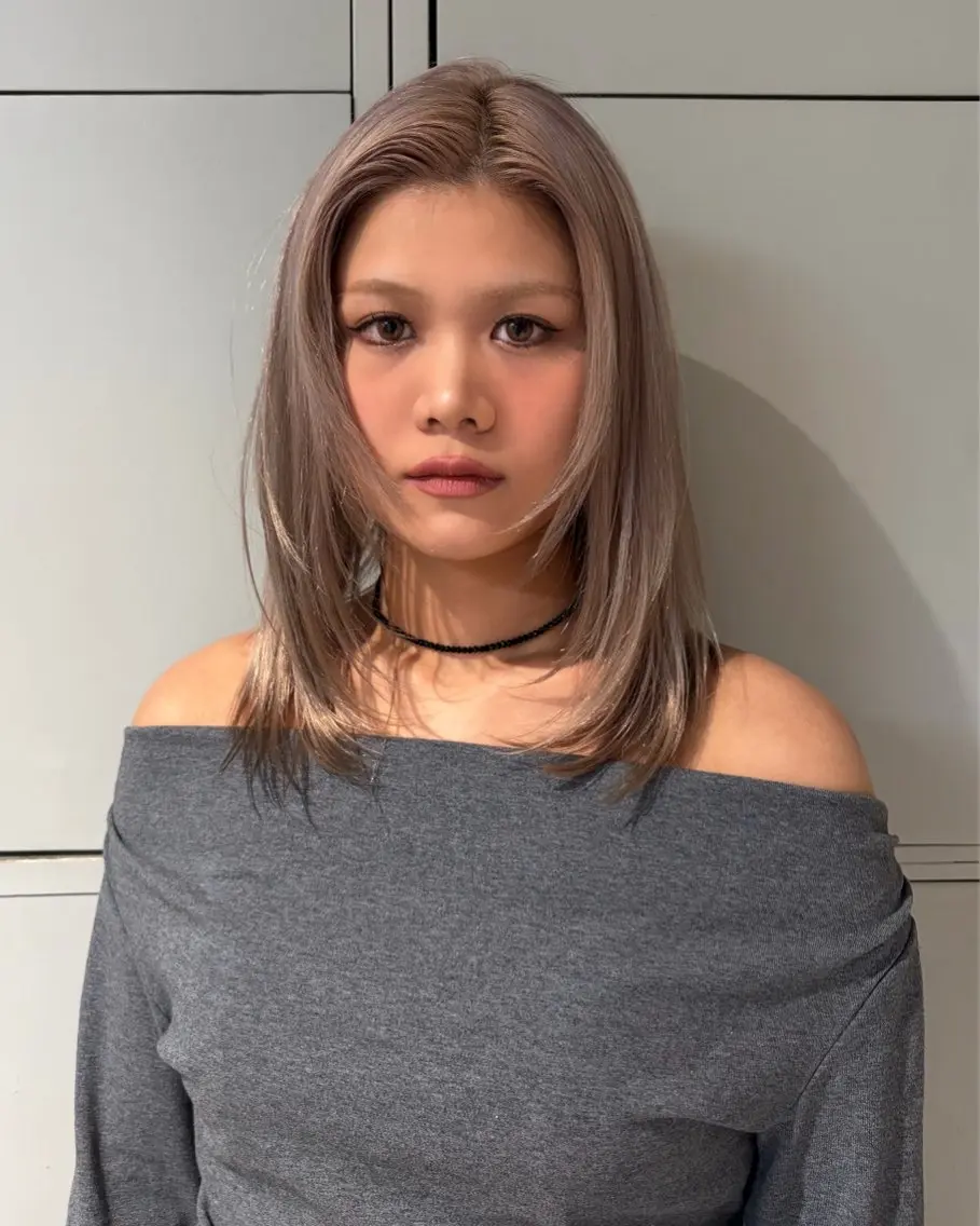 ミディアム ヘアカラー Riko/ カットモデル募集❤︎のヘアスタイル