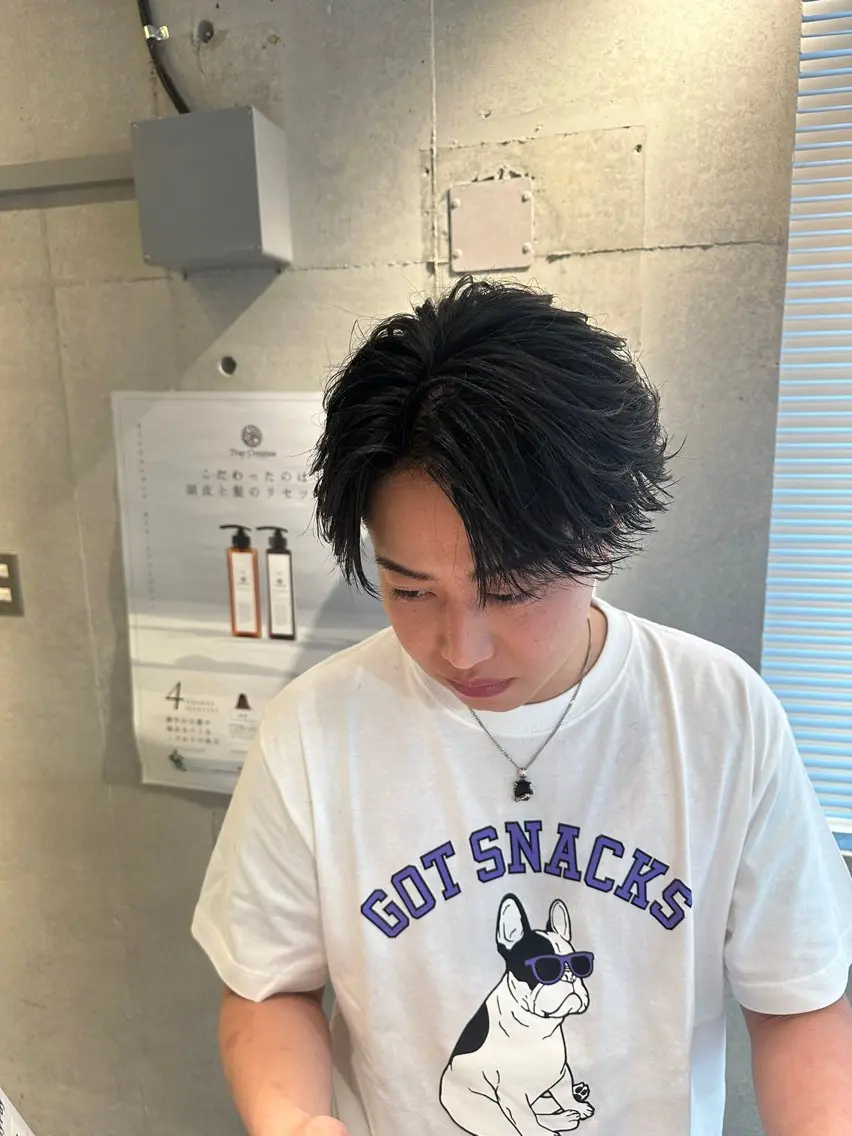 パーマ メンズ カット 💎メンズカット ／フェザー／細野💎のヘアスタイル