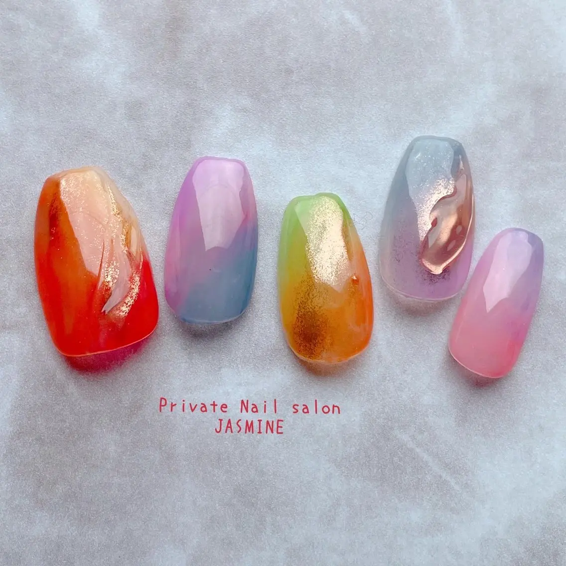 ネイル ミラーネイル ハンドネイル Nail salon JASMINEのネイルデザイン
