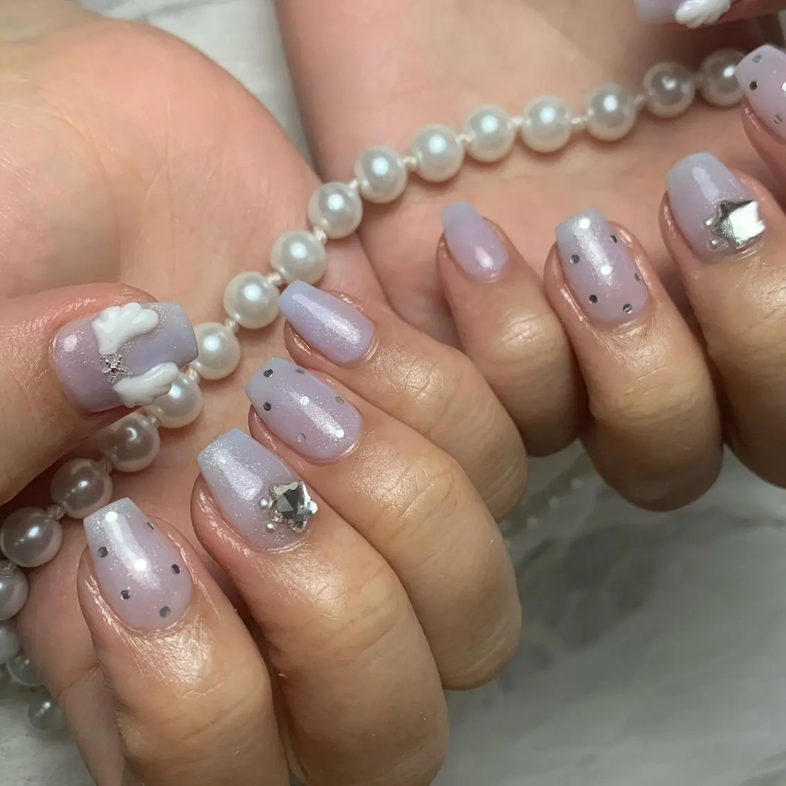 ネイル アートネイル 長さ出し ジェルネイル パラジェル スカルプネイル ハンドネイル M2 BEAUTY サロンのネイルデザイン