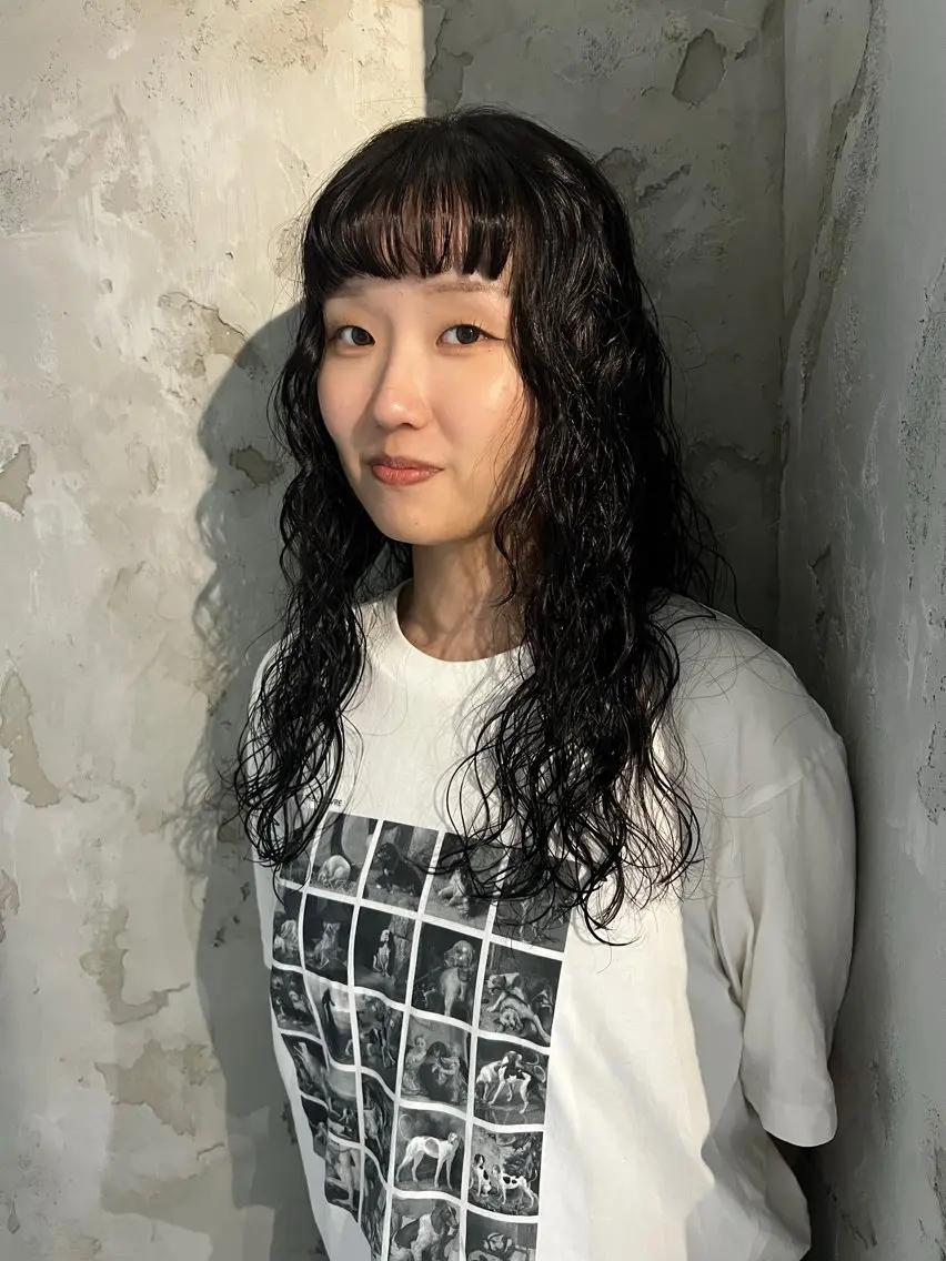 ロング パーマ カット パーマ eim AYUKAのヘアスタイル