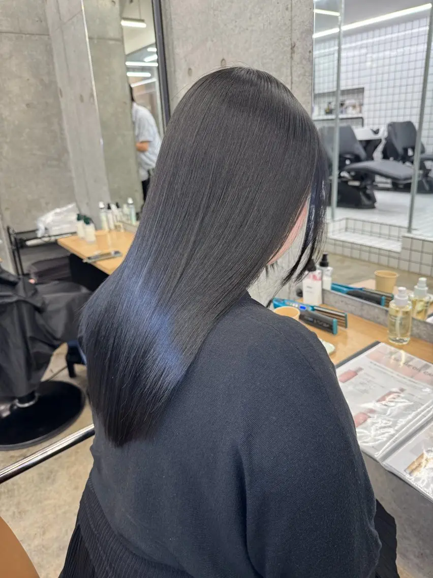 ロング 髪質改善 レイヤーカット 縮毛矯正 トリートメント カット 縮毛矯正 トリートメント 縮毛矯正×髪質改善× 艶髪カラー 吉原和磨のヘアスタイル