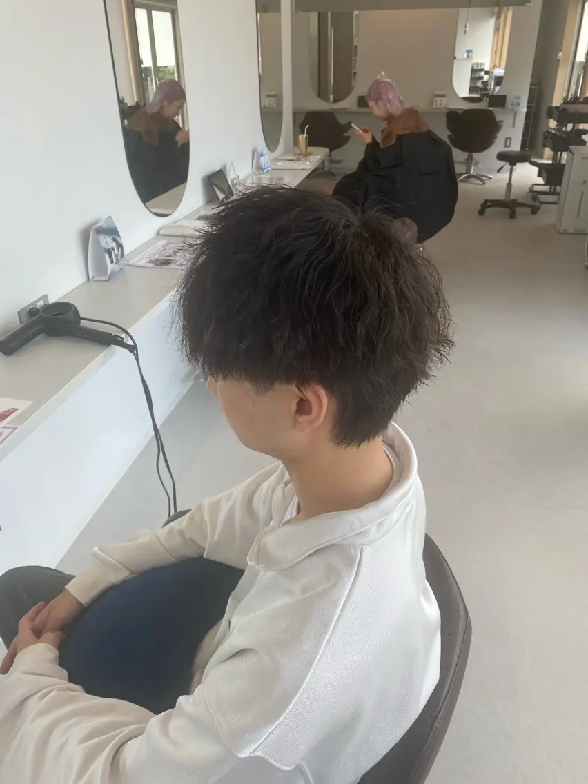 ショート パーマ メンズ カット パーマ 藤井 拓也のヘアスタイル
