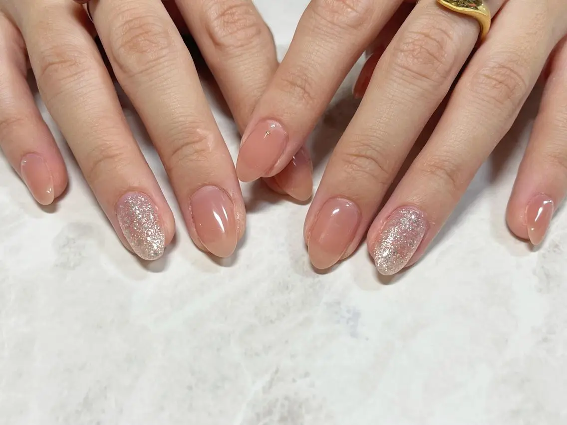 ネイル フットネイル ニュアンスネイル ピンク シンプルネイル 春ネイル nail fufla ♡yamane♡のネイルデザイン