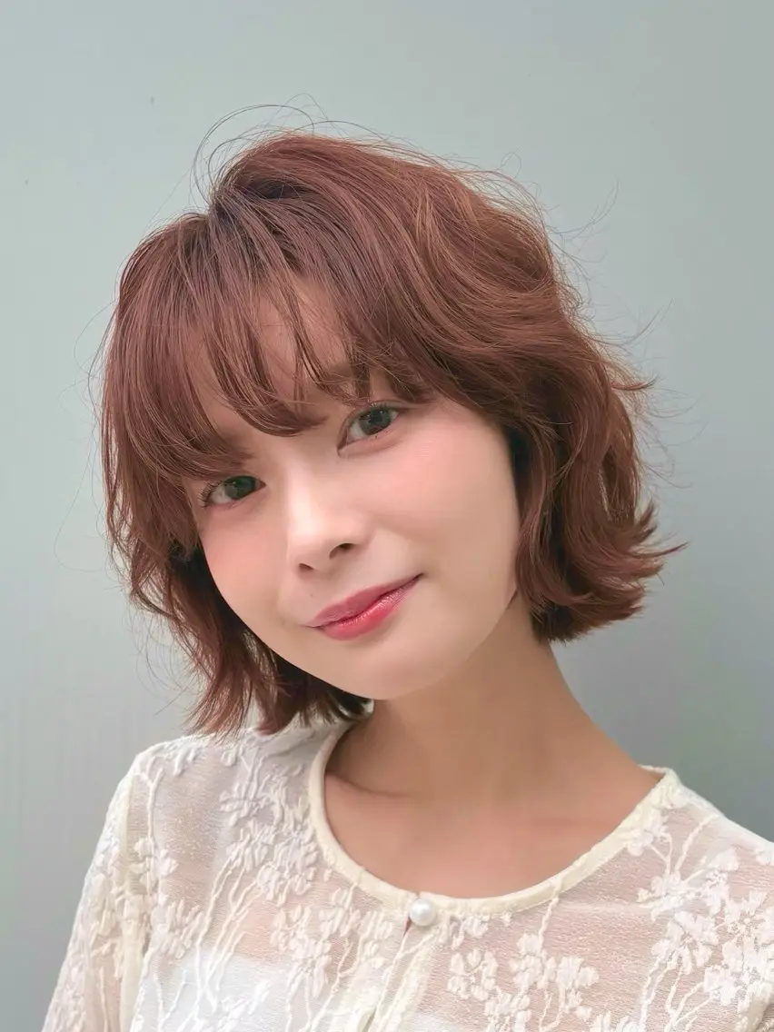 ショート パーマ ボブレイヤー ボブ レイヤーカット カット パーマ ♡レイヤーボブ パーマ/うらら♡のヘアスタイル