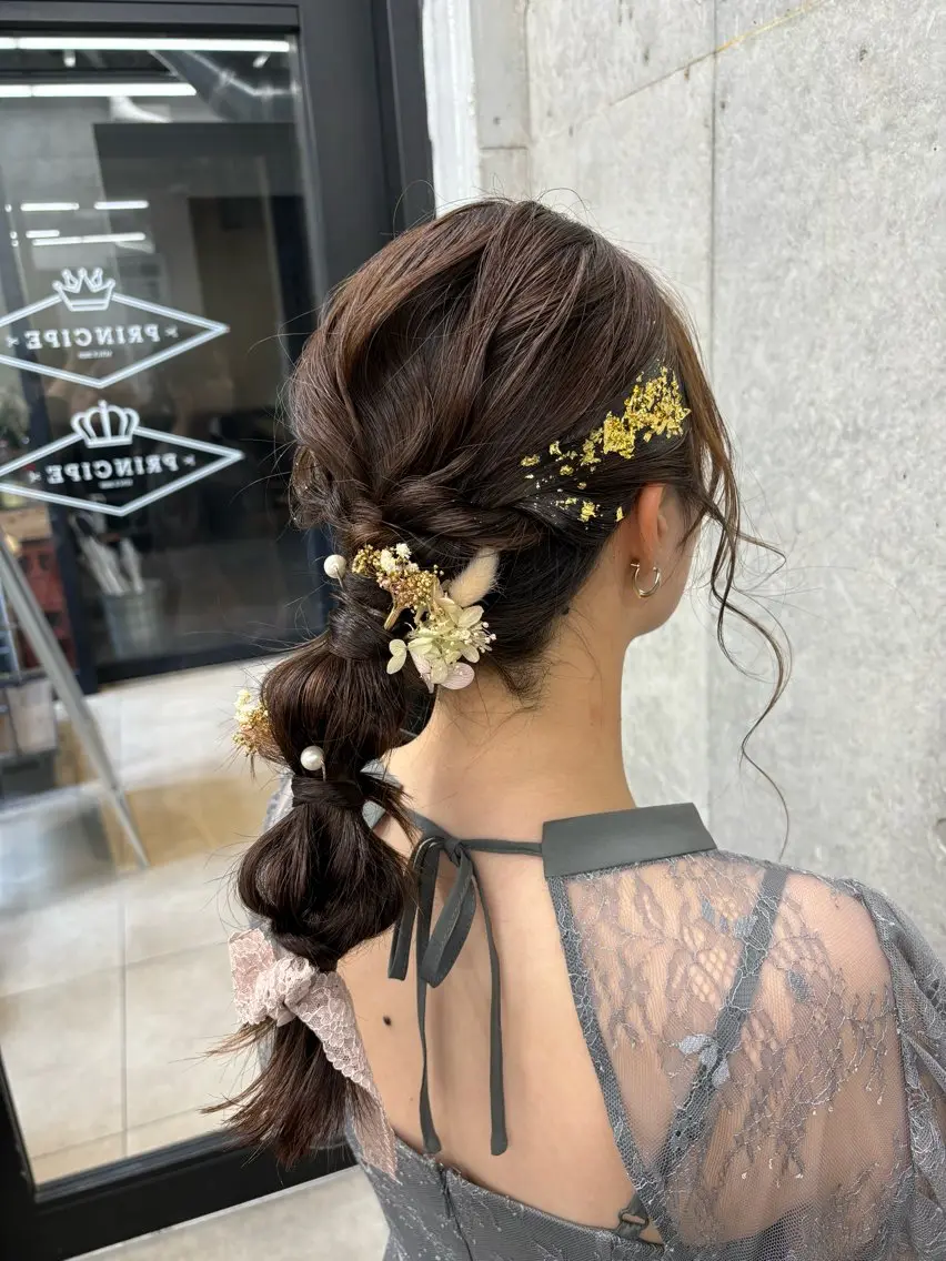 ロング ヘアアレンジ 結婚式・ブライダル 似合わせカット すぐ巻ける縮毛矯正 🍀勝倉　麗のヘアスタイル