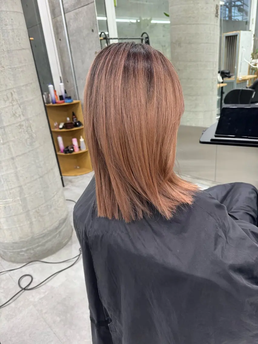ミディアム カラー ブリーチ ヘアカラー トリートメント 艶髪✨ブリーチ職人 yasuのヘアスタイル