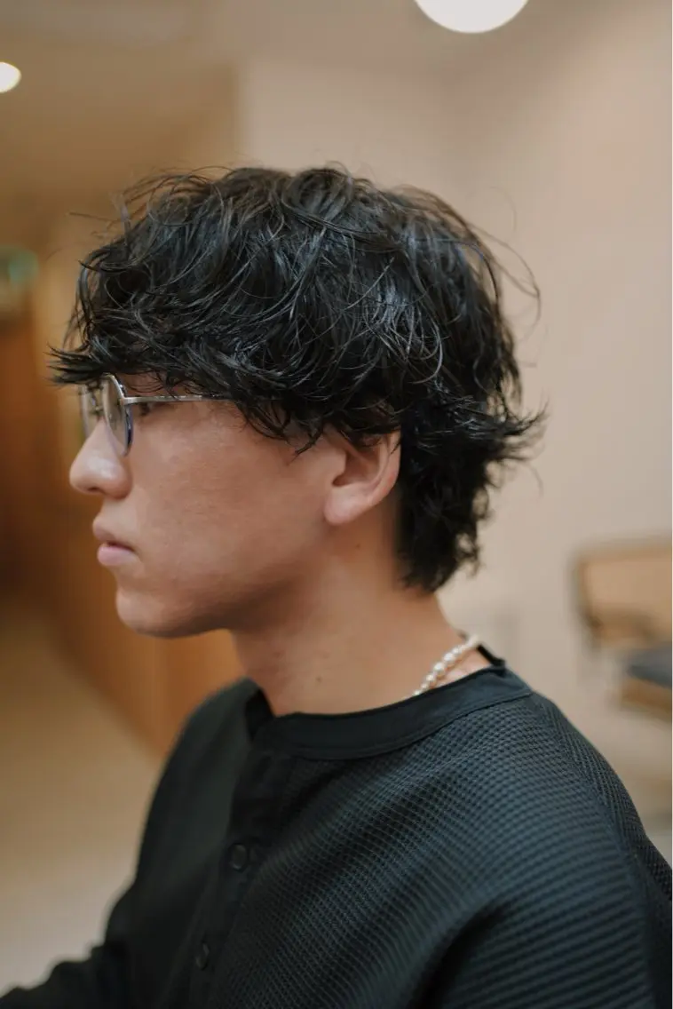 メンズ カット パーマ BROWN メンズヘアサロンのヘアスタイル