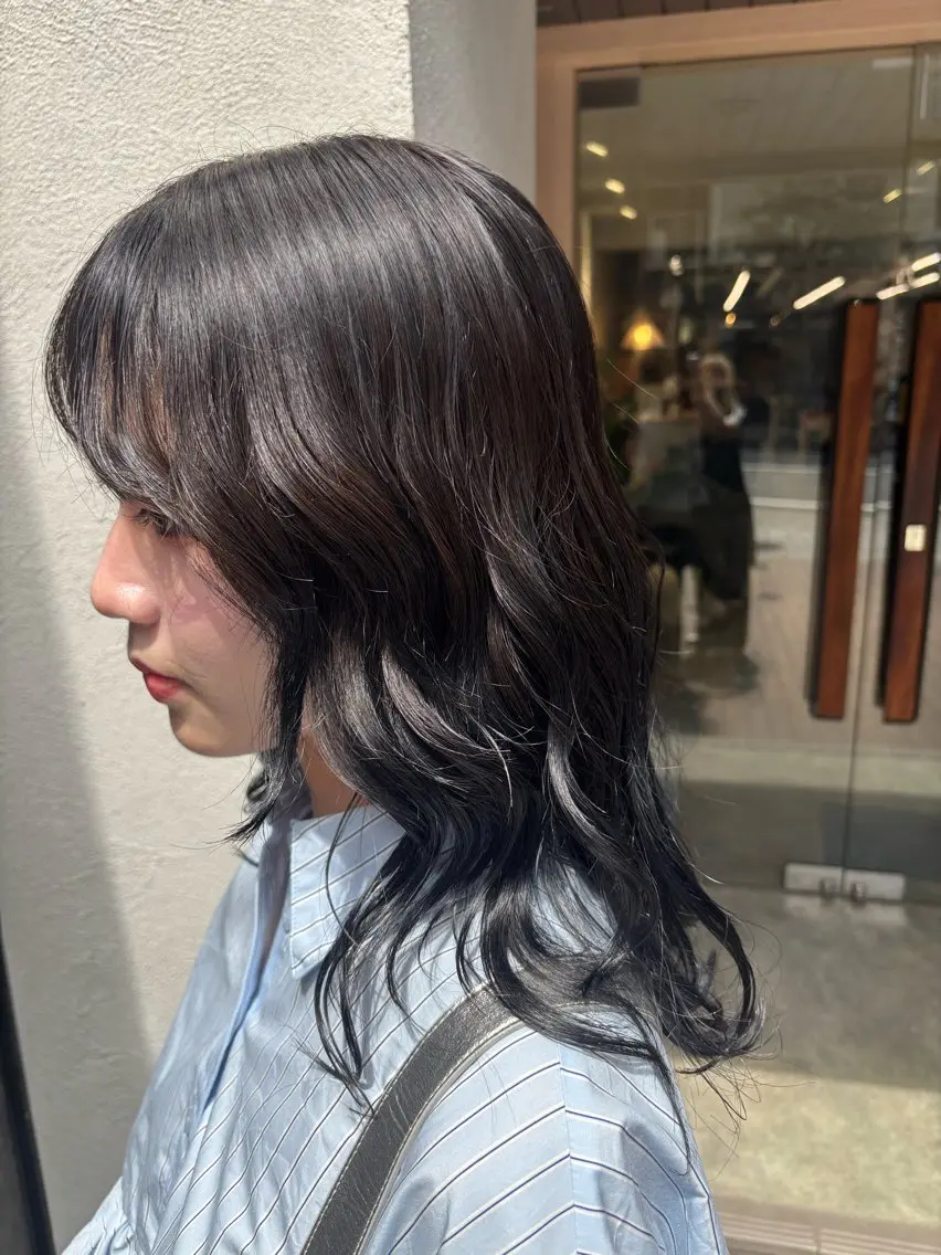 セミロング カット ヘアカラー 石原 望来のヘアスタイル