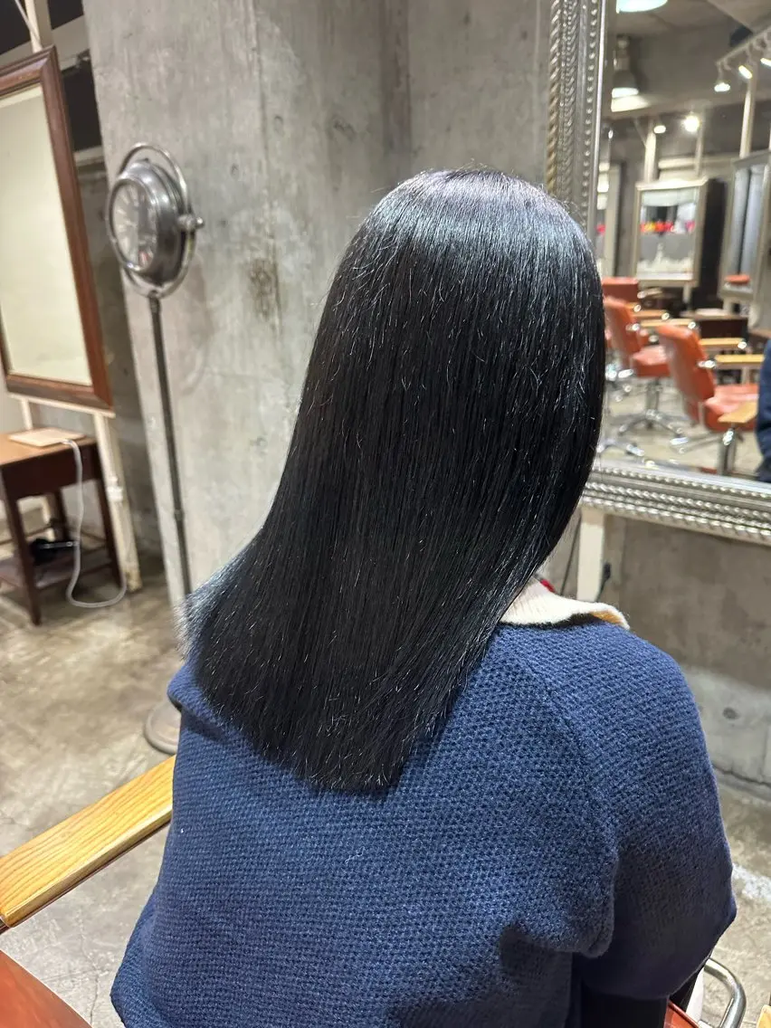 ロング 🔥コテ巻き風 ボブパーマ🔥のヘアスタイル