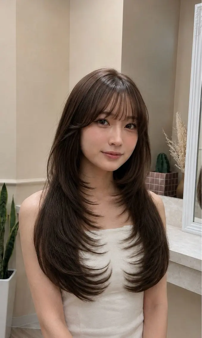 ロング カラー ヘアアレンジ ブラウンカラー ショコラブラウン レイヤーカット カット ヘアカラー 🫧レイヤー/透明感 🫧Ryuseiのヘアスタイル