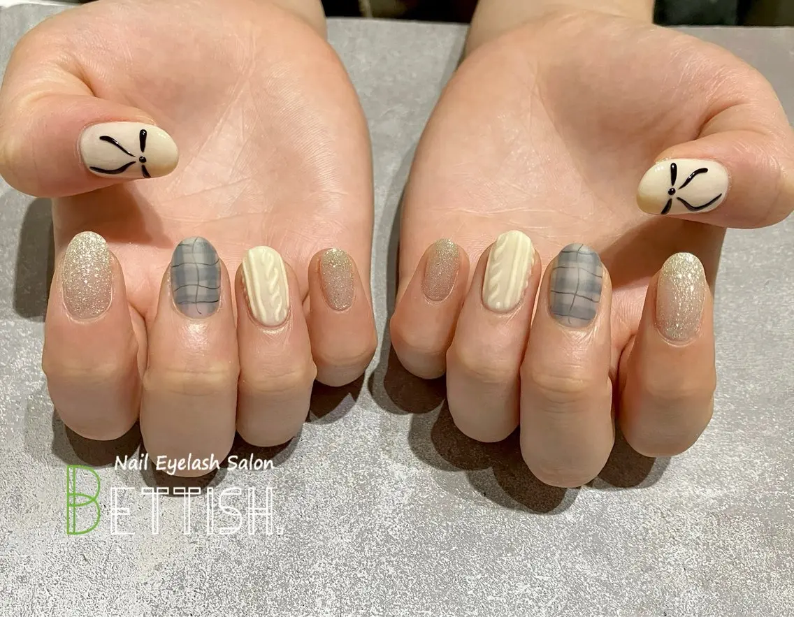 ネイル 冬ネイル ハンドネイル BETTISH. KUMIKO☺︎︎のネイルデザイン