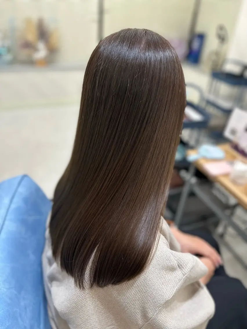 ロング カラー 髪質改善🩵縮毛矯正 代々木/木下のヘアスタイル