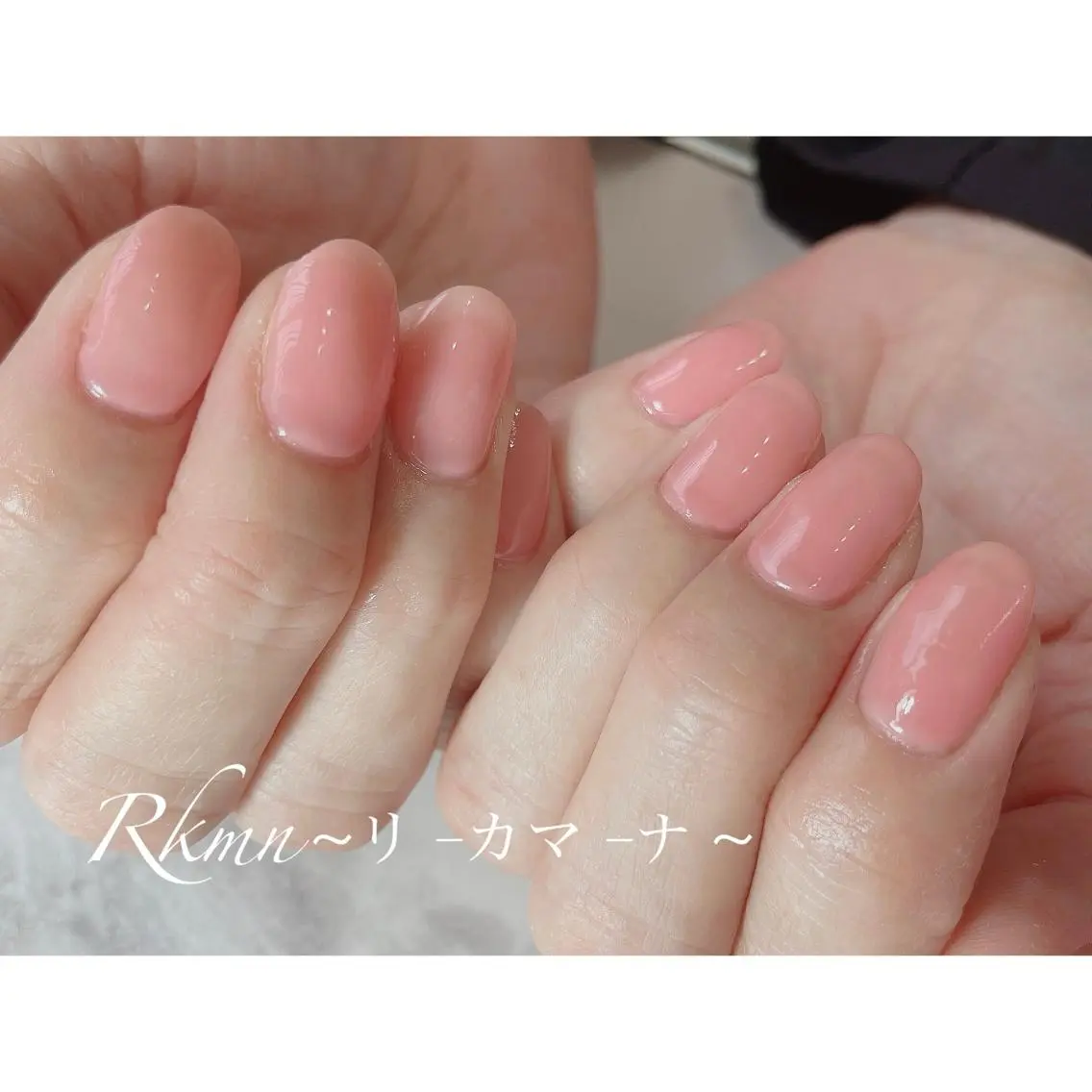 ネイル アートネイル ワンカラーネイル ピンク 春ネイル ハンドネイル フットネイル ハンドケア Rkmn ~リ-カマ-ナ~のネイルデザイン