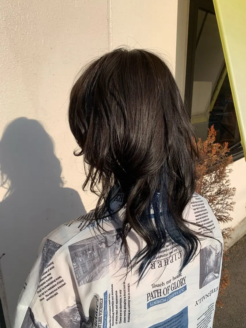 ミディアム カラー インナーカラー 水戸/似合わせカット /Rukaのヘアスタイル