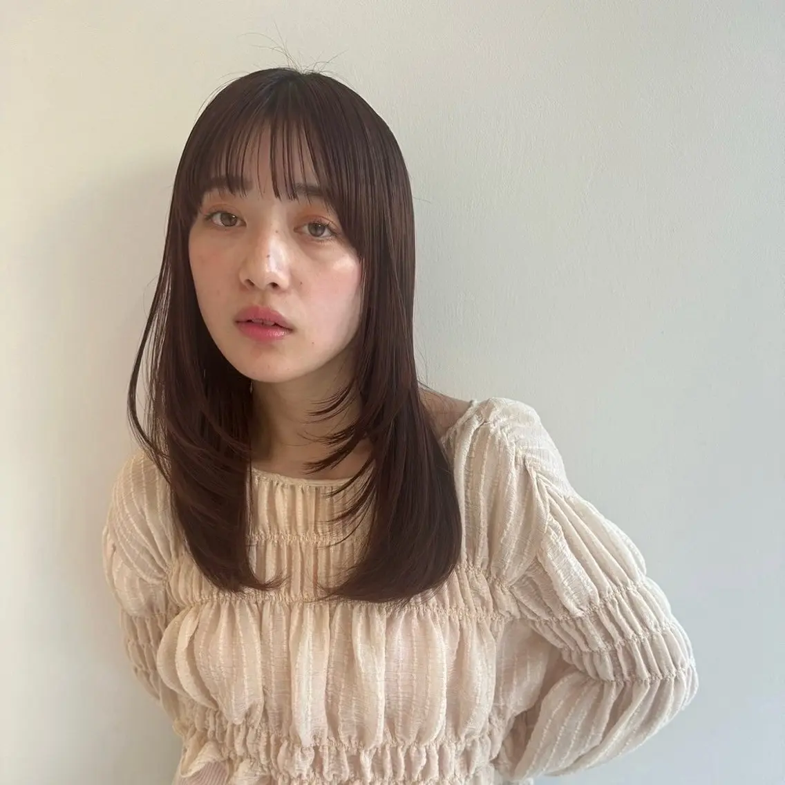 セミロング ヘアカラー 艶カラー/中崎町/ マナ🌼のヘアスタイル