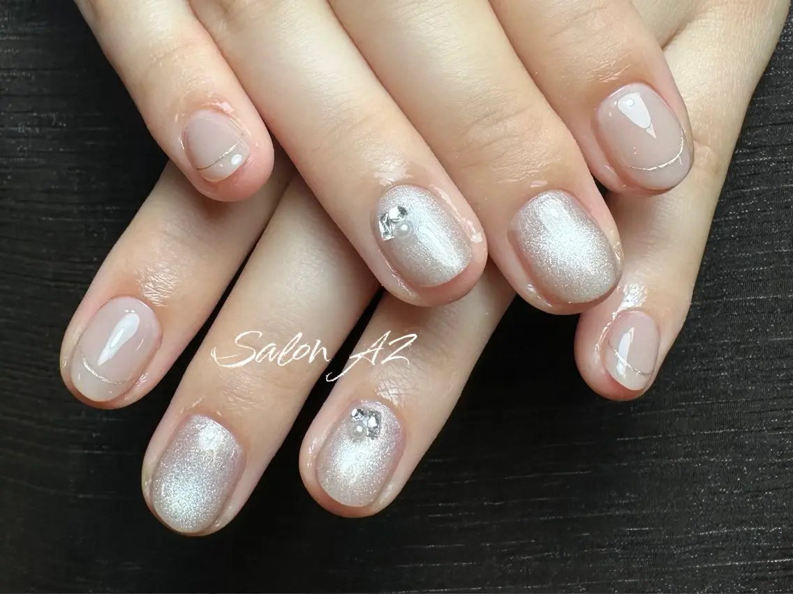 ネイル アートネイル フットネイル フレンチネイル マグネットネイル 持ち込み ハンドネイル salon AZ NANAのネイルデザイン