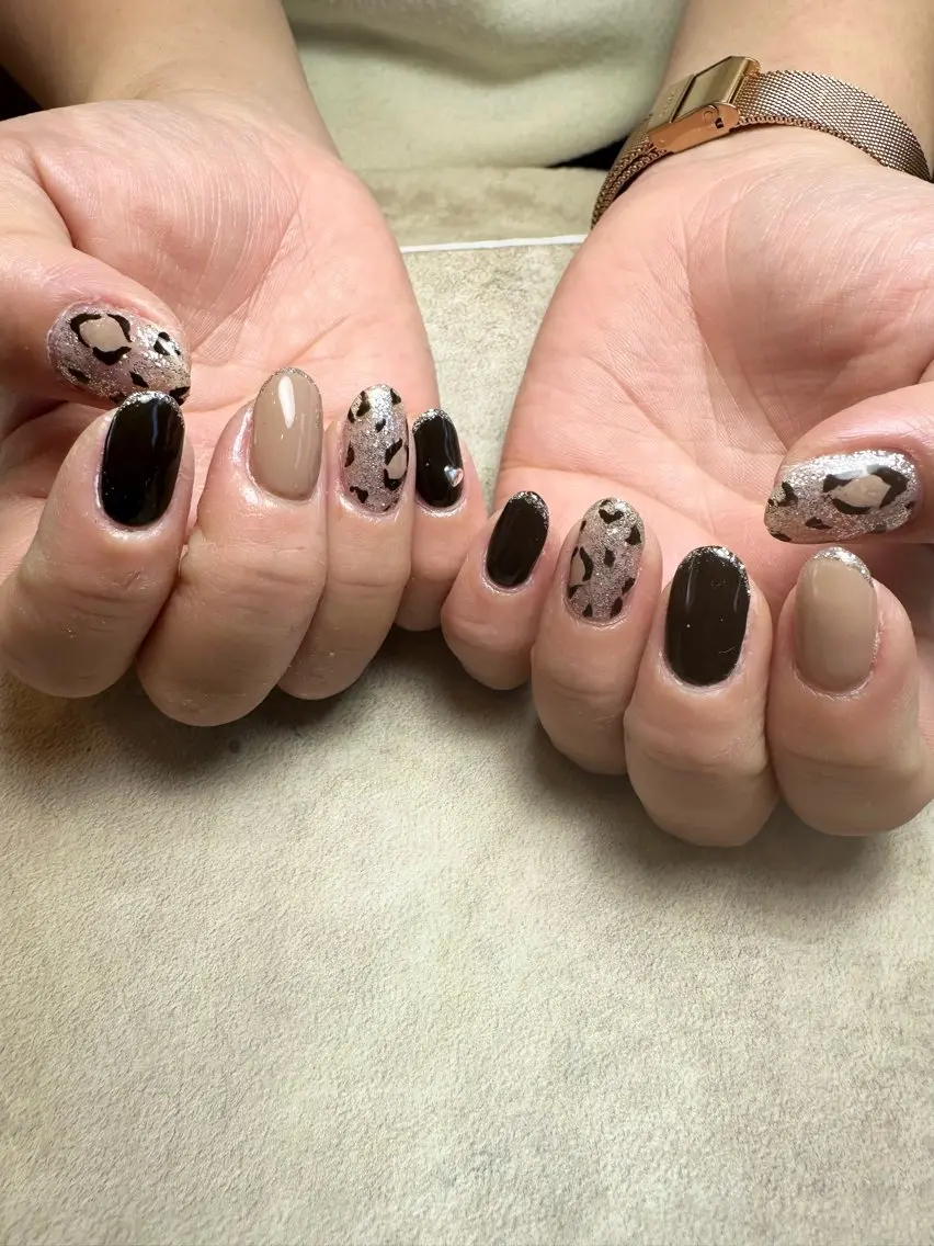 ネイル アニマル柄 ブラウン nailroom Anmie.のネイルデザイン