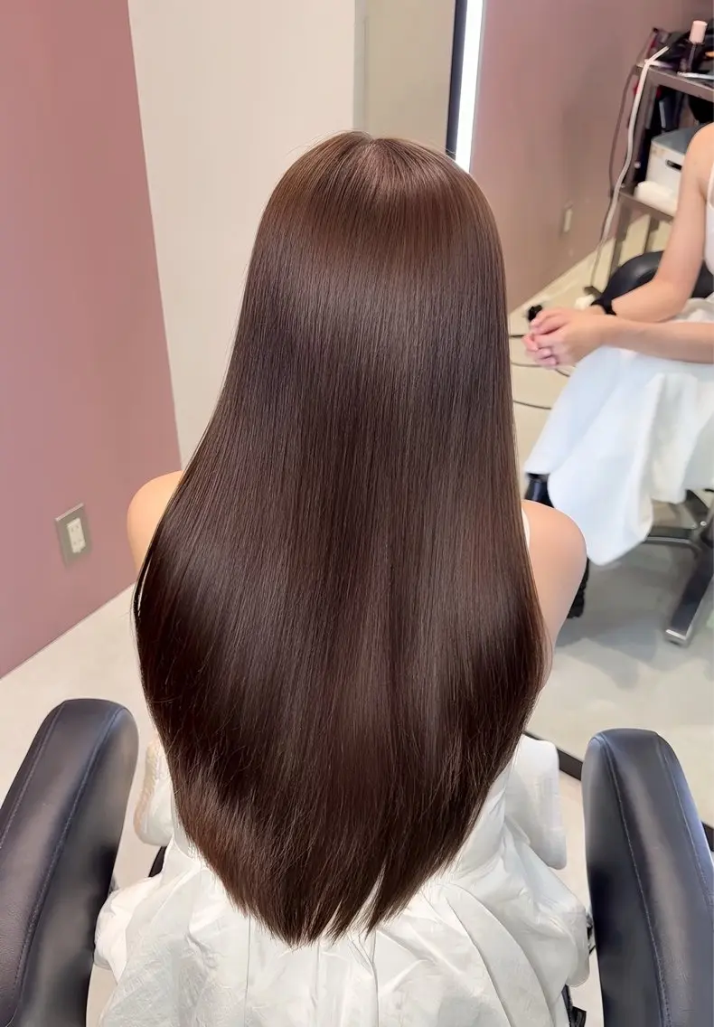 ロング くびれヘア 顔周りカット 韓国風ヘア レイヤーカット 小顔カット カット ヘアカラー トリートメント 🍀美髪クリエイター 味田 雅宏🍀のヘアスタイル